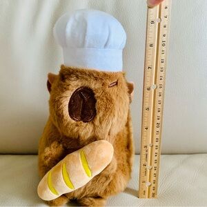 Cute Chef Baker Capybara Plush Toy with Bread
soft durable cute kawaii New NWOT